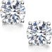 18K White Gold Plated Moissanite Diamond Earrings0.6