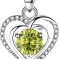 Dazzling Moissanite Heart Necklace with Sterling Silver for Women aug