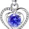 Dazzling Moissanite Heart Necklace with Sterling Silver for Women dec