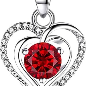 dazzling moissanite heart necklace with sterling silver for women jan