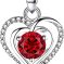 Dazzling Moissanite Heart Necklace with Sterling Silver for Women jan