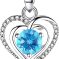 Dazzling Moissanite Heart Necklace with Sterling Silver for Women mar