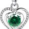 Dazzling Moissanite Heart Necklace with Sterling Silver for Women may