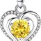 Dazzling Moissanite Heart Necklace with Sterling Silver for Women nov