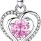 Dazzling Moissanite Heart Necklace with Sterling Silver for Women oct