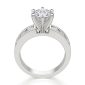 Round Cut Moissanite Channel Set Engagement Ring-3