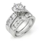 Round Cut Moissanite Channel Set Engagement Ring-4