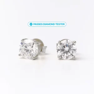 VVS+ Moissanite Earrings 18K GOLD silver